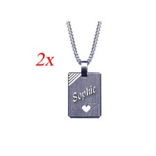 PARTNERKETTEN MIT HERZ ODER OHNE-EINZELN ODER PAARWEISE-ECHT SILBER-KETTE&GRAVUR