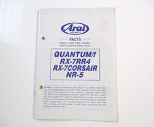 Anleitung Funktion und Bedienung Arai Quantum RX-7RR4, RX-7Corsair Nr-5 Helm