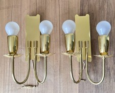 2x Messing Wandlampe