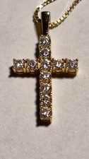 Kettenanhänger Kreuz Gold