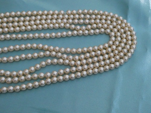 Pa59 reihige perlen collier - 5,