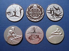 Emblem TURNEN Damen und Herren, Trampolin, 50 mm