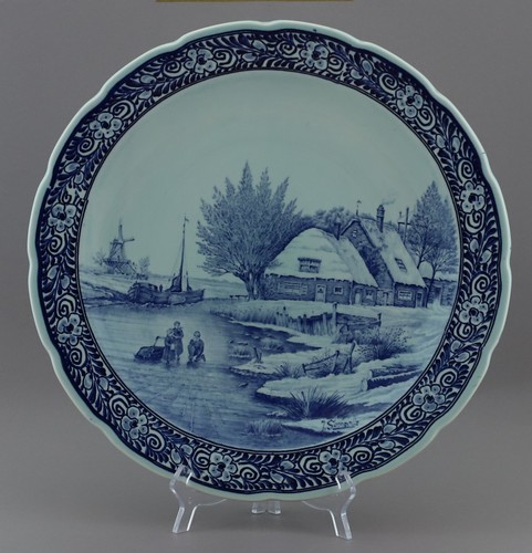 Wandteller 40cm delfts royal - 40cm,