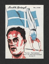Lindt Sprungli, Horizontalbarren, Finnland Alek Saarvala Gold Olympia Berlin 1936