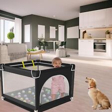 Laufstall für Babys 90x90cm mit Atmungsaktivem Netz，Kinder Laufgitter Apartment