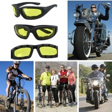 3PcsBiker Motorrad Staubdichte Winddichte Gelb Augen Schutzbrillen Brille Sport