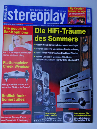 Stereoplay arcam cd 37 - stereoplay, 8/08,