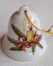 Weihnachtsglocke, Porzellan, Meissen, Handarbeit, 5 cm
