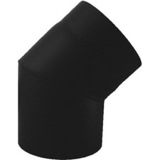 Rohrbogen 45° Schwarz Ø150 mm Rauchrohr Bogen Winkel 45 Grad Rohrwinkel Ofenrohr