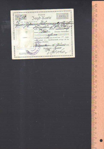 Jagdkarte - (b93690),