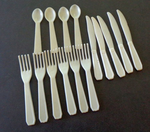 Puppenbesteck vintage plastik - puppenbesteck,