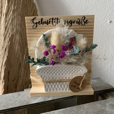 Deko,- Korb mit Trockenblumen