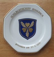 Alter Teller Schlachtschiff Bismarck / gesunken am 27.5.1941