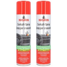 2x Set Nigrin Cockpit-Spray Pfleger Kunststoff-Pflege Cockpit-Reiniger Reinigung