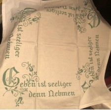 Tischdecke Kreuz Stich Geben Ist seeliger denn nehmen 85x85cm X-Stich altdeutsch