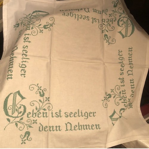 Tischdecke kreuzstich geben - tischdecke,