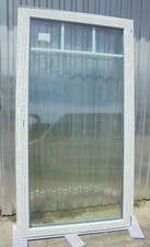 1 flg Balkontür, weiß, 117cm x 221,5cm, 3fach Glas,Sprossen,BT80mm, (NP: 950,-€)