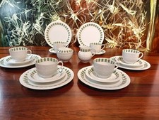 ARZBERG Germany - Form 2375 Golfball grüne Blüte - Kaffeeservice für 6 Personen