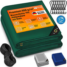 tillvex® Abdeckplane 650 g/m² Gewebeplane mit Ösen LKW Plane Holz Schutzplane