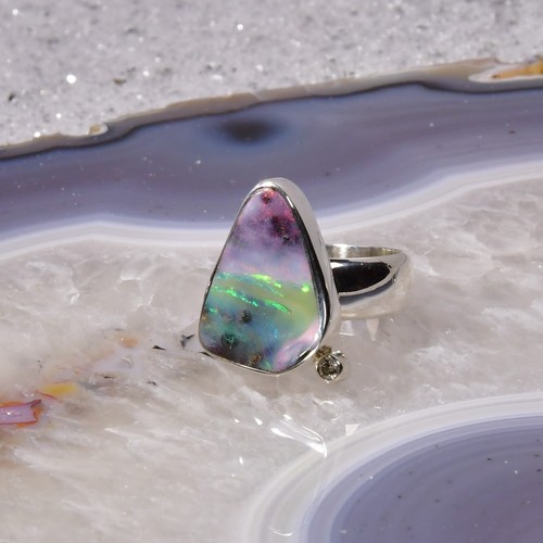Boulder opal ring 925er - opal, ring,