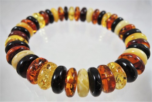 Bernstein scheiben armband - bernstein,