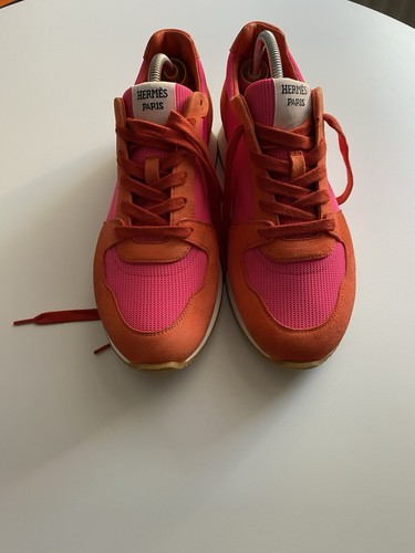 Hermes sneaker pink orange - hermes,