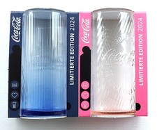 2 x Glas - Nachtblau + Pink