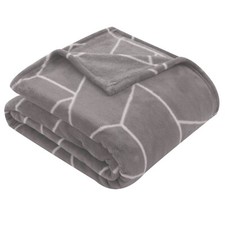 Kuscheldecke geometrisch grau - kuscheldecke,