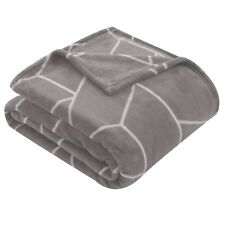 Kuscheldecke Geometrisch Grau Tagesdecke Kuschelig Flauschig Couch Sofa Decke