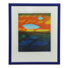 WILLIBRORD HAAS Farb Radierung Sommerwölkchen 80x70 cm handsigniert 1994 E.A.