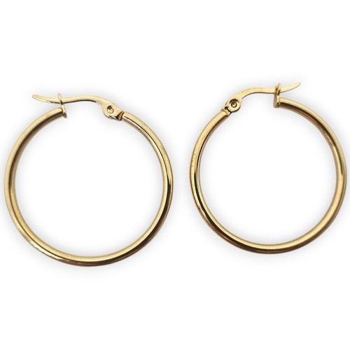Creolen ohrringe gold 40mm - creolen,