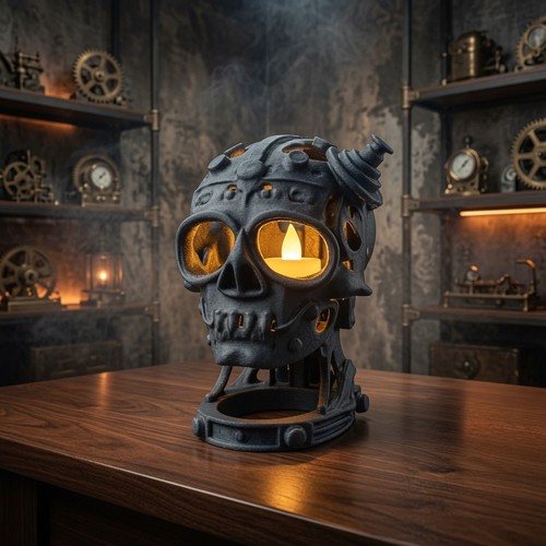 Steampunk totenkopf led - steampunk,