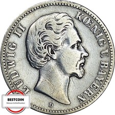 J 41  2 Mark BAYERN Ludwig 2 von 1876 D in SS  2654