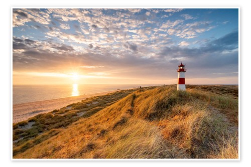 Poster leuchtturm list - leuchtturm, auf