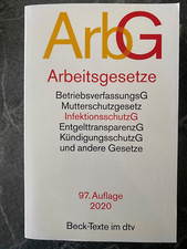 Arbeitsgesetzbuch 2020 97. Auflage