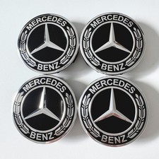 4 x Mercedes-Benz Nabendeckel Radnabenkappen Nabenabdeckung 75mm NEU DE