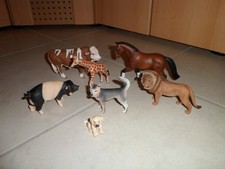 Konvult Schleich Kuh Pferd Schwein Katze Giraffe Löwe Hund x 2 wie neu