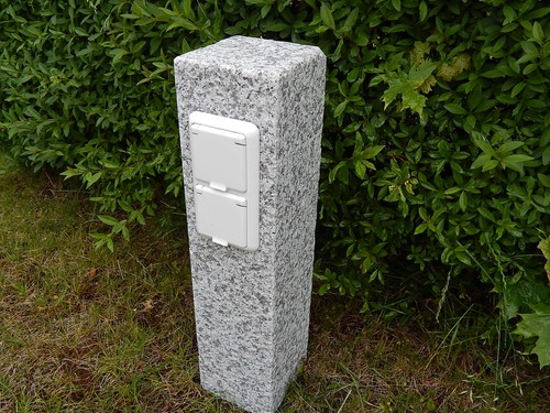 Gartensteckdose granit stein - gartensteckdose,
