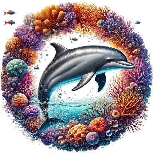 Wandtattoo aufkleber delphin - aufkleber,