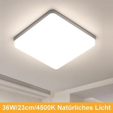 36W LED Deckenleuchte 4500K Deckenlampe Quadratisch Küche Balkon Flur Büro Lampe