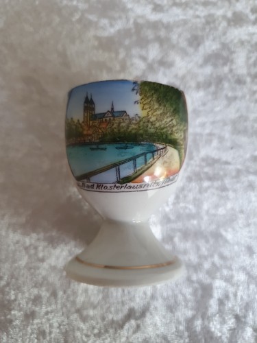 Antiker eierbecher mit wappen - mit,