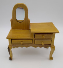 Puppenstuben Holz, Schlafzimmer- Schrank handgefertigt Vintage