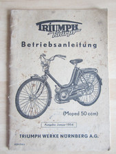 TRIUMPH Knirps Betriebsanleitung Moped 50 ccm Januar 1954