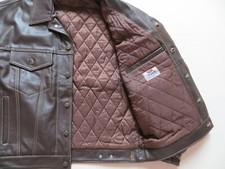 Levi's Herren Jacke Lederjacke Gr. XL wie NEU ! Echt-Leder Jeansjacke Gefüttert!