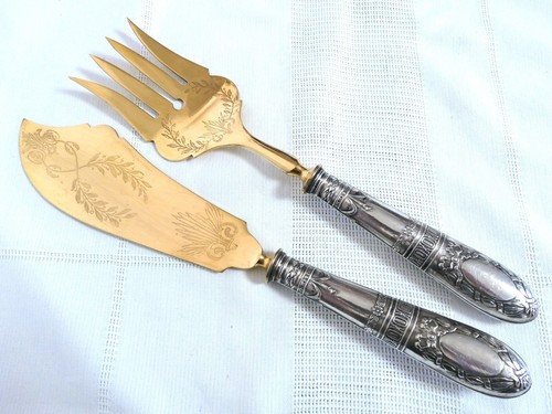 Jugendstil fischvorlegebesteck - jugendstil,