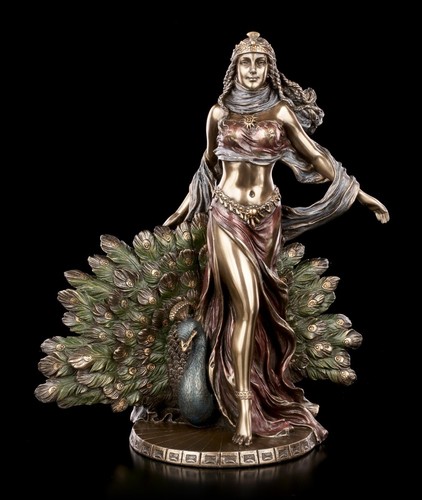 Hera figur mit pfau - hera,