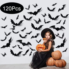 Halloween Fledermäuse Dekorationen 3D PVC Fledermaus Wand schwarze Feier Party
