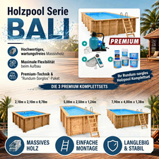 Holzpool Bali Rechteck Auswahl