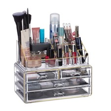Make up organizer Schminkständer Acryl Aufbewahrung 4 Schubladen transparent