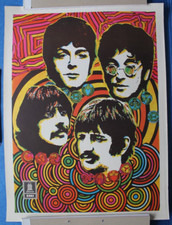 THE BEATLES original psychedelic Poster von Roberto Patelli entworfen 1968